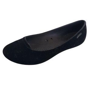 Crocs McCall Ballet Flats Black Velvet Slip On